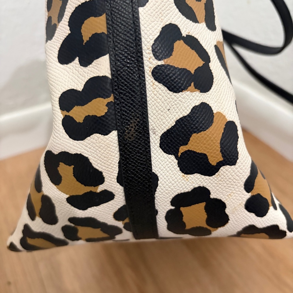 Coach Leopard Print Tote - Black and Tan - Picture 4 of 17